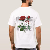 T-shirt voor geliefden rode rozen (Achterkant)