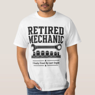 T-shirt voor Gepensioneerde Monteur — Eindelijk Mi