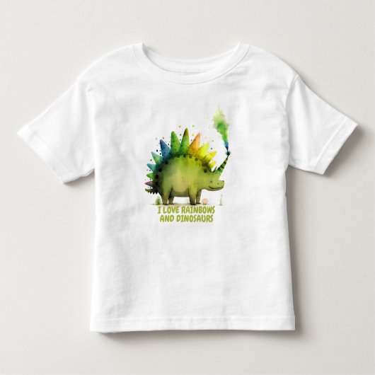 T-shirt voor gepersonaliseerde Waterverf dinosauru (Voorkant)