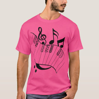 T-shirt voor geweldige pianospeler Geschenk Piano