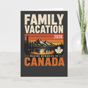 T-shirt voor gezinsvakantie Canada 2026 om herinne Kaart