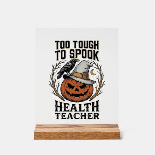 T-shirt voor gezondheidsonderwijzer Halloween Vint Acryl Bord
