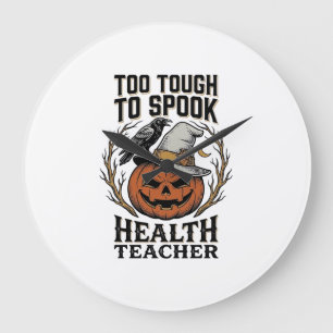 T-shirt voor gezondheidsonderwijzer Halloween Vint Grote Klok