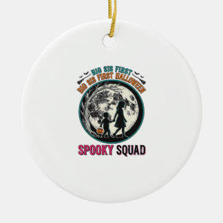 T-shirt voor grote zus Halloween voor haar eerste  Keramisch Ornament