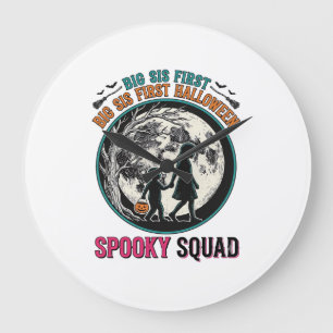 T-shirt voor grote zus Halloween voor haar eerste  Klok