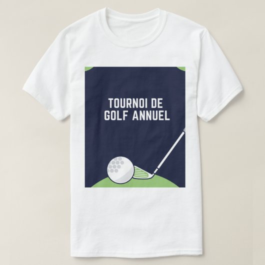 T-shirt voor heren golf sport (Design voorkant)