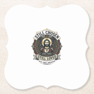 T-shirt voor herstel na echtscheiding Jezus Christ Kartonnen Onderzetters