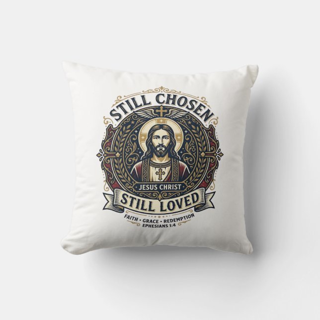 T-shirt voor herstel na echtscheiding Jezus Christ Kussen (Voorkant)