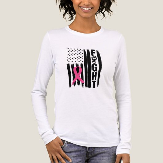 T-shirt voor het bewustzijn van borstkanker – Onde (Voorkant volledig)