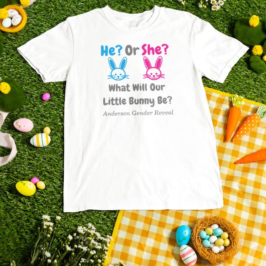 T-shirt voor het onthullen van het geslacht van ee