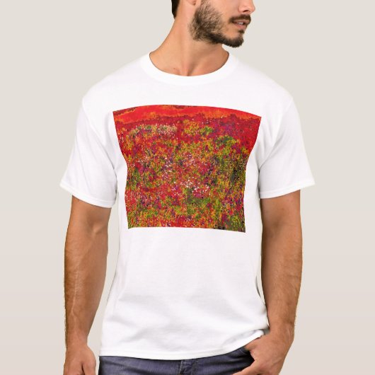 T-shirt voor het schilderen van wild bloemveld (Voorkant)