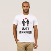 T-shirt voor homohuwelijk Gewoon getrouwd voor man (Voorkant volledig)
