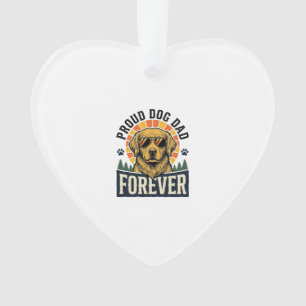 T-Shirt voor Honden Vader Vintage Gouden Retriever Ornament