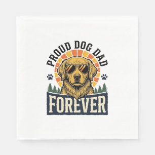 T-Shirt voor Honden Vader Vintage Gouden Retriever Servet
