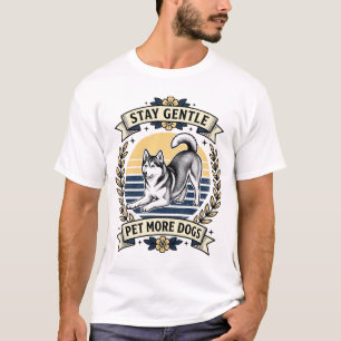 T-Shirt voor hondenliefhebbers Blijf vriendelijk M