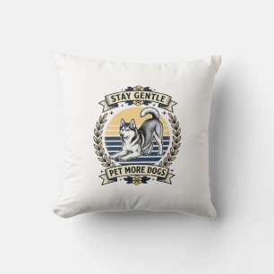T-Shirt voor hondenliefhebbers Blijf vriendelijk M Kussen