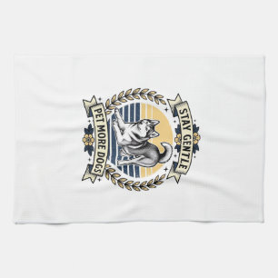 T-shirt voor hondenliefhebbers Blijf vriendelijk M Theedoek