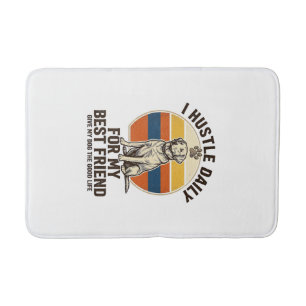 T-Shirt voor hondenliefhebbers Vintage graveerwerk Badmat