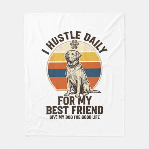 T-Shirt voor hondenliefhebbers Vintage graveerwerk Fleece Deken