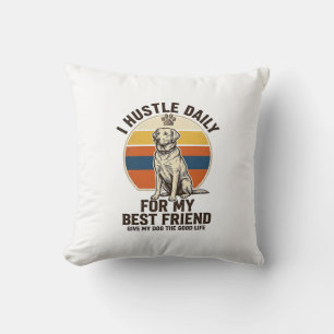 T-Shirt voor hondenliefhebbers Vintage graveerwerk Kussen