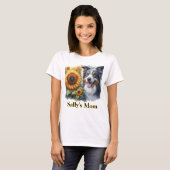 T-shirt voor hondenmoeder Border Collie (Voorkant volledig)