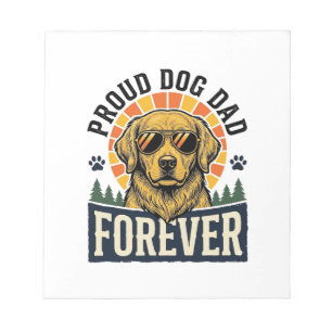 T-Shirt voor hondenpapa Vintage Goud Retriever Ret Notitieblok