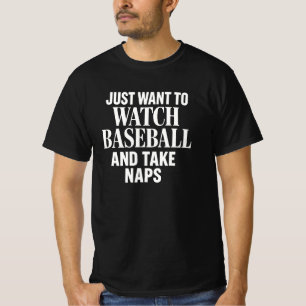 T-shirt voor honkbal- en dutje-liefhebbers