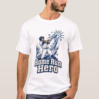 T-shirt voor honkbalspeler met Home Run Hero