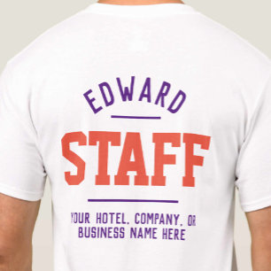T-shirt voor hospitality personeel bedrukt aan bei