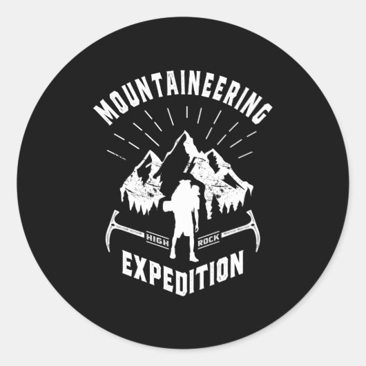 T-shirt voor hot Mountaining Ronde Sticker (Voorkant)
