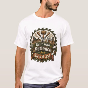 T-Shirt voor Houtbewerker: Gebouwd Met Geduld En Z