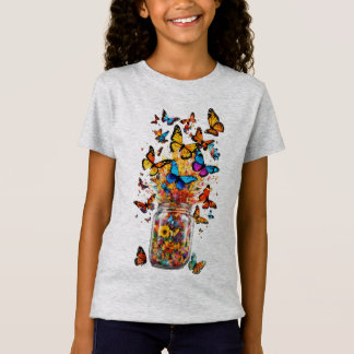 T-shirt voor jonge meisjes met vlinders 