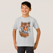 T-shirt voor jongen WILD TIGER (Voorkant volledig)