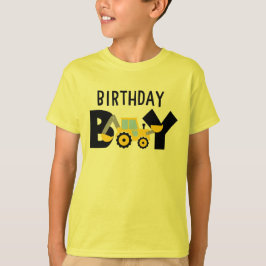 T-shirt voor jongens verjaardagsfeest bouwconstruc