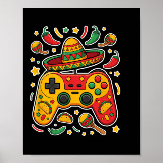 T-shirt voor jongeren Cinco De Mayo Gamer Poster
