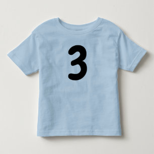 T-shirt voor jongetjes van 3 jaar oud in het blauw