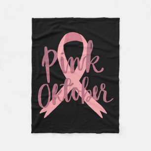 T-shirt voor kankerbewustzijn - In oktober dragen  Fleece Deken
