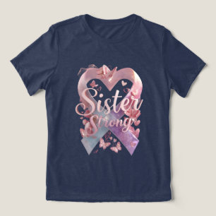 T-shirt voor kankerbewustzijn van Sister Strong – 