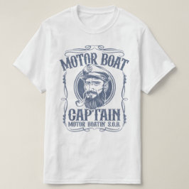 T-shirt voor kapitein van motorboot voor heren