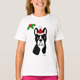 T-shirt voor Kerstmis in Boston Terrier