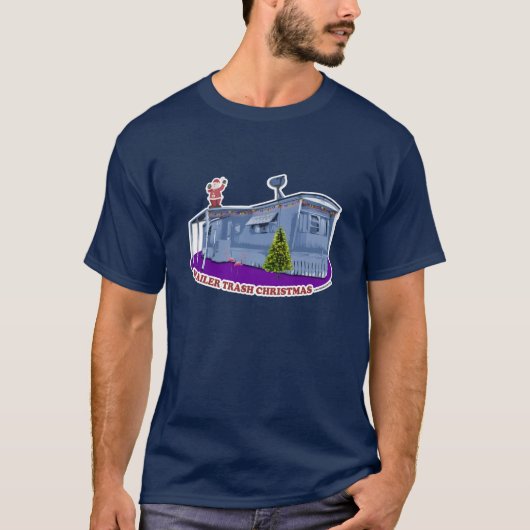 T-shirt voor kerstmis met trailer (Voorkant)