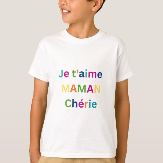 T-shirt voor kinderen Lieve Mama - Moederdag cadea (Voorkant)