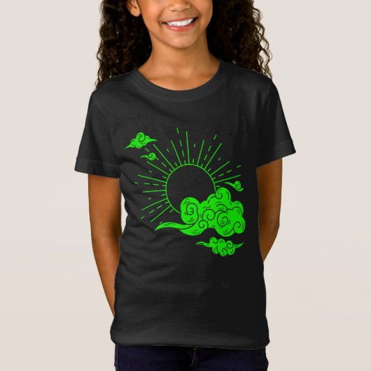 T-shirt voor kinderen met afbeeldingen wolken (Voorkant)