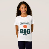 T-shirt voor kinderen met goede vibes en grote hap (Voorkant volledig)