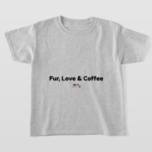 T-shirt voor kinderen met huisdier Fur Love & Coff