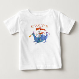 T-shirt voor kinderen met ridder die op draak rijd