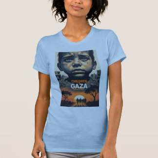 T-shirt voor kinderen uit Gaza: honger en beleg