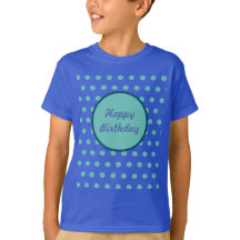T-shirt voor kinderen van Happy Birthday (Denim Bl