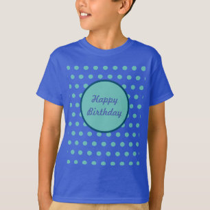 T-shirt voor kinderen van Happy Birthday (Denim Bl
