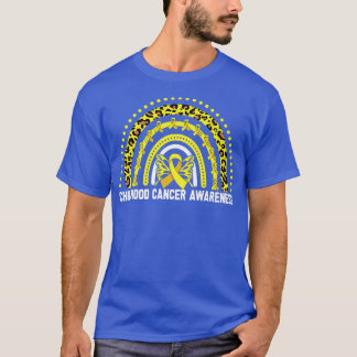 T-shirt voor kinderkanker Regenboogluipaard Rib